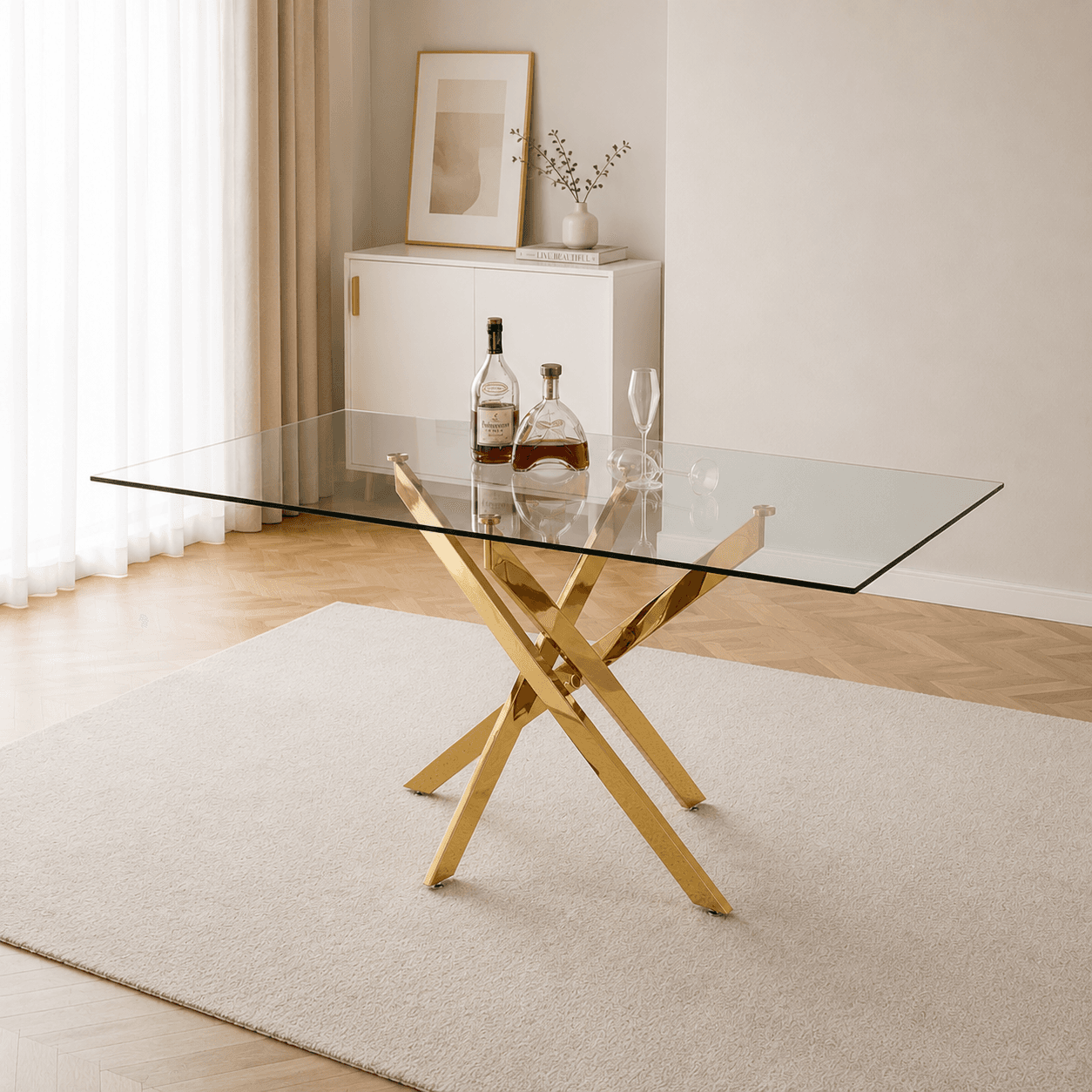 Mesa Dubai Rectangular Gold