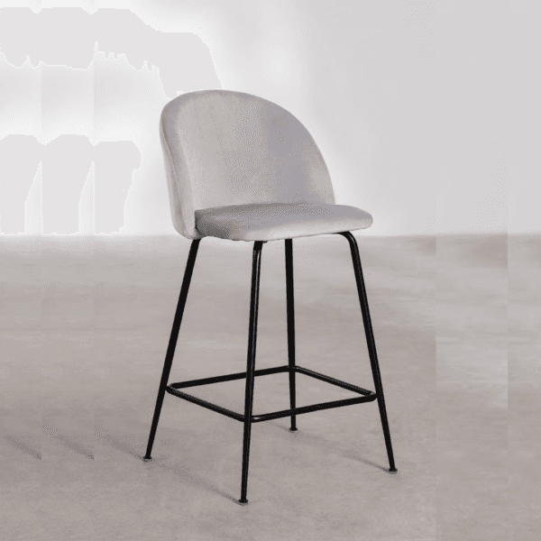 Taburete Tokio Felpa Black (Altura Asiento 66cm)