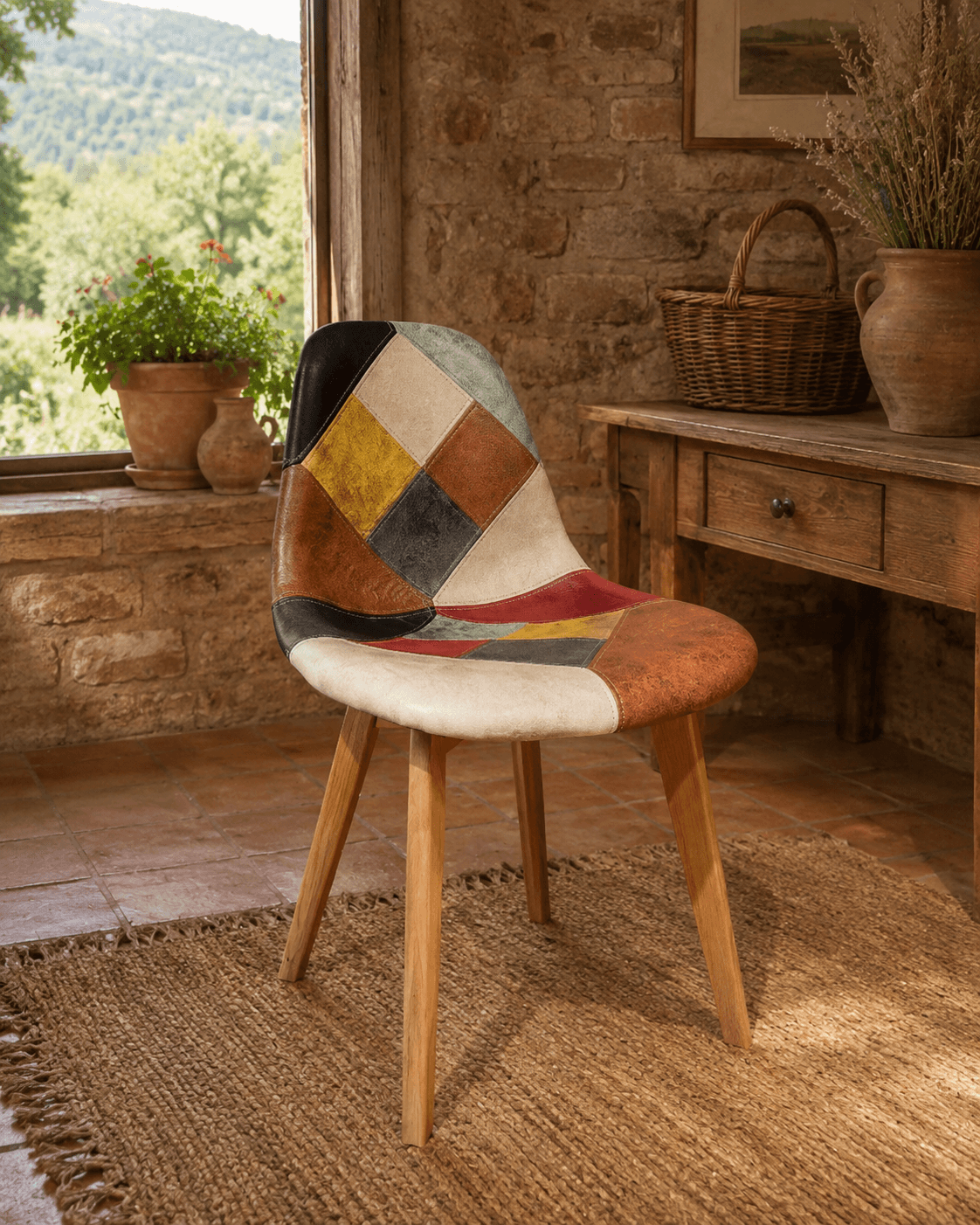 Packs 4 Sillas Patchwork DaVinci