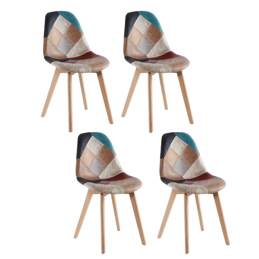 Packs 4 Sillas Patchwork DaVinci