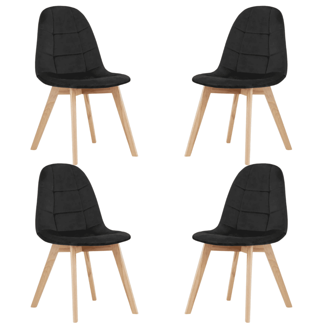 Pack x 4 Silla Capitoné Felpa