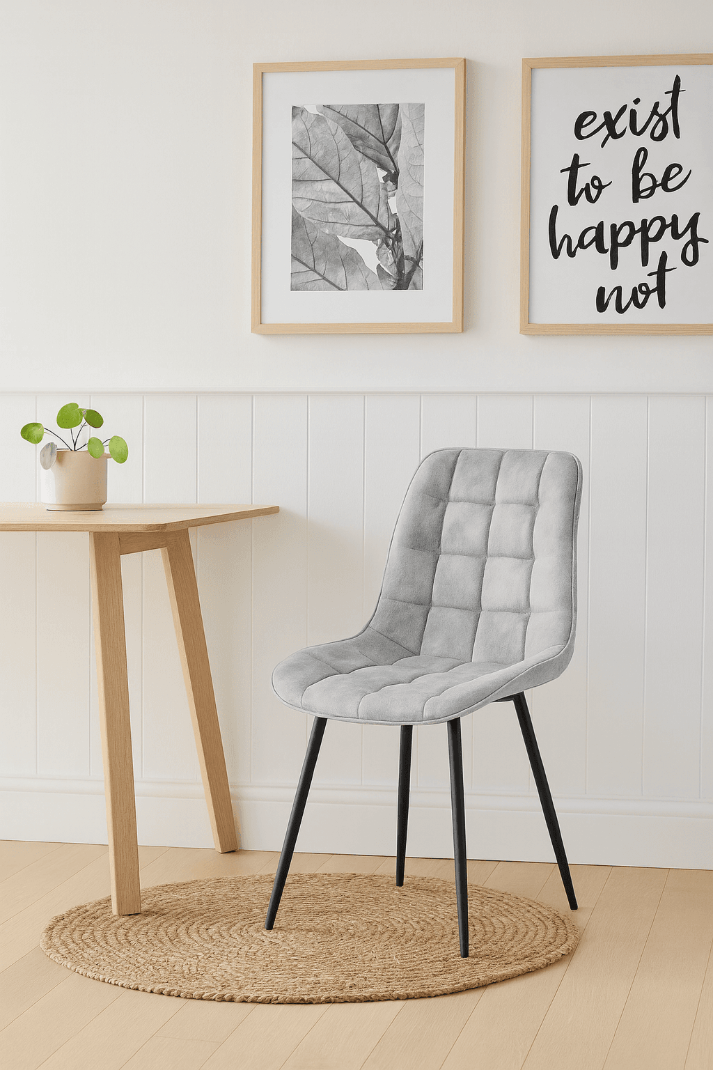 Silla Boton PU Envejecido