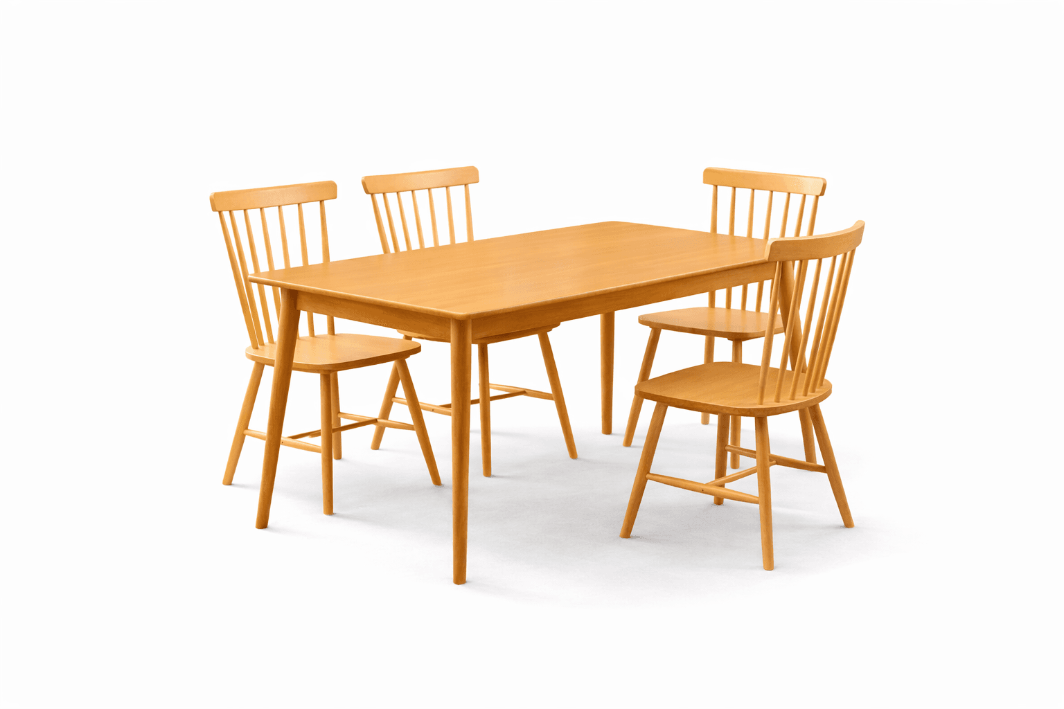 Mesa De Comedor Vema con 4 Silla Windsor Madera