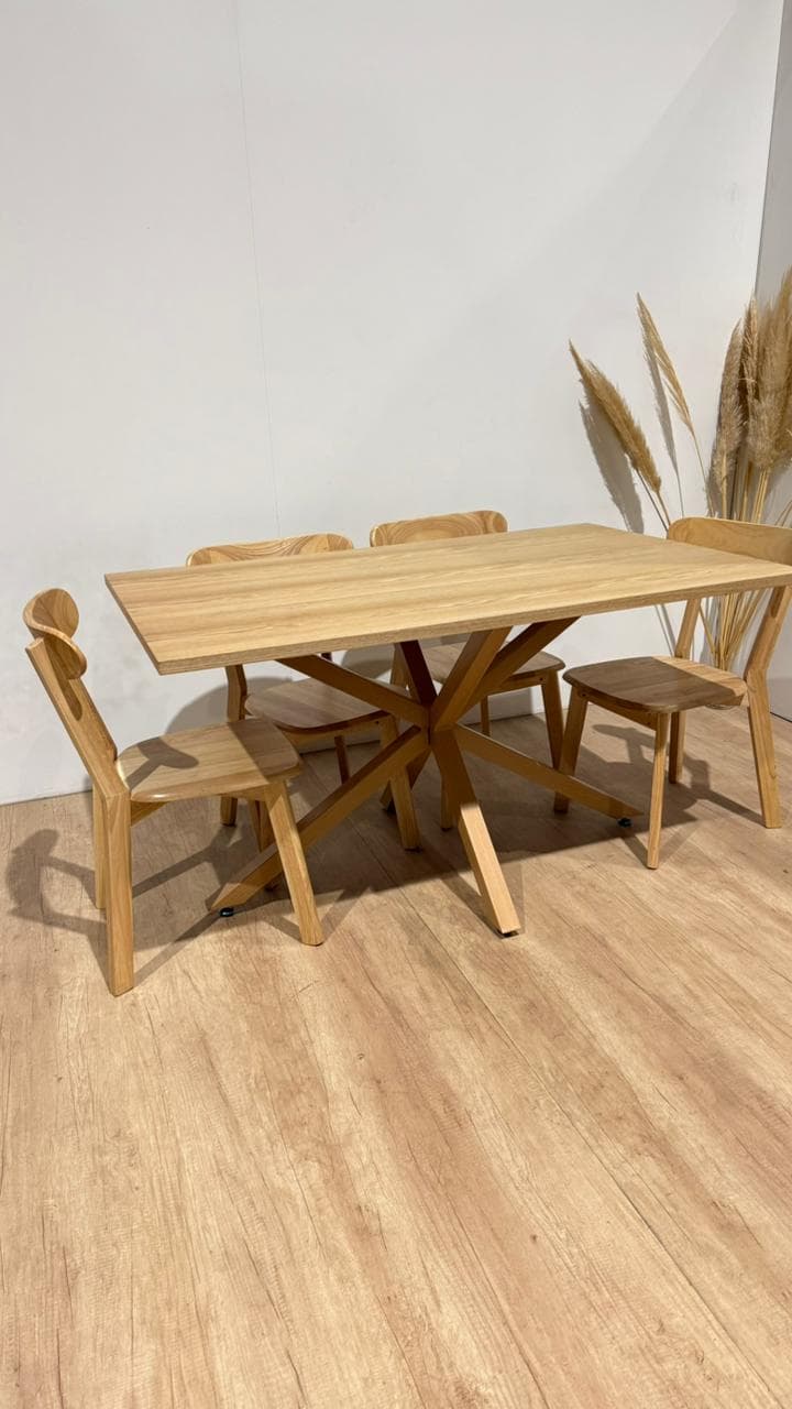 Comedor Madera 6 Sillas Fresno con Mesa Warwick Rectangular Wood