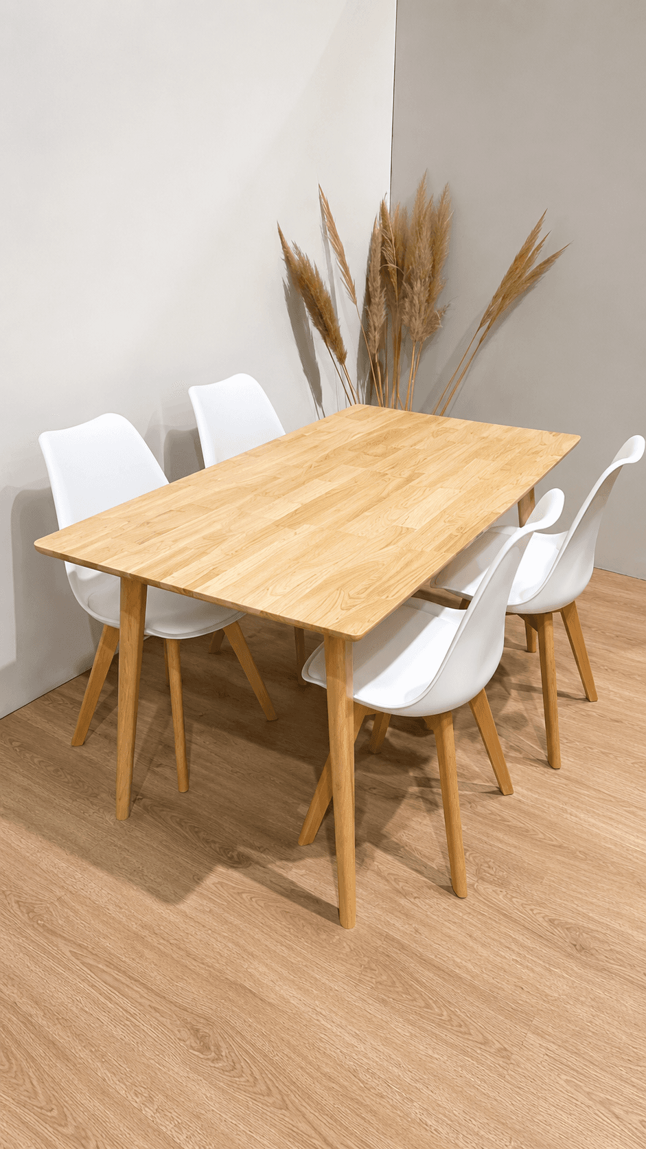 Mesa Vema Rectangular con 4 Silla Tulip
