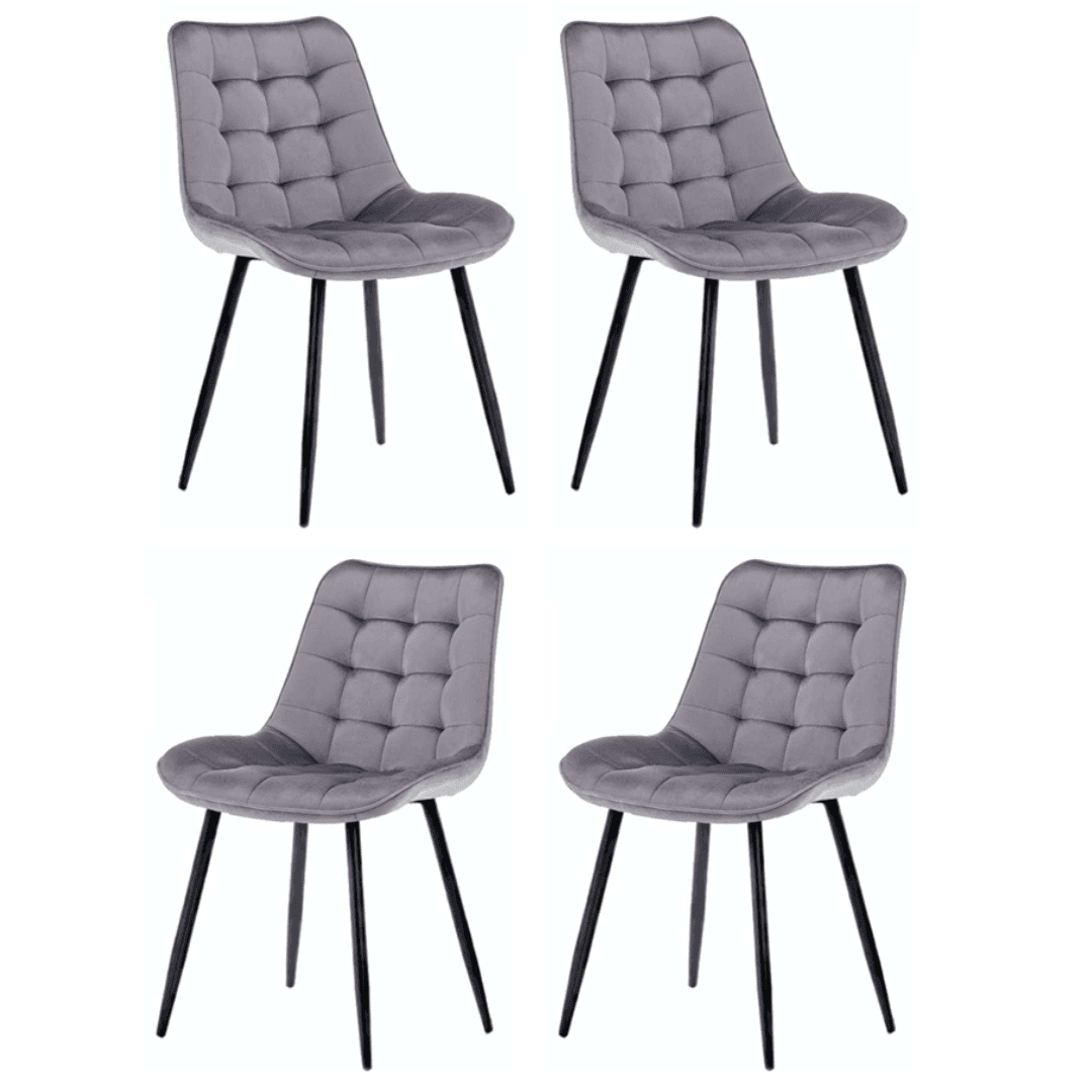 Pack x4 Sillas Botón Black