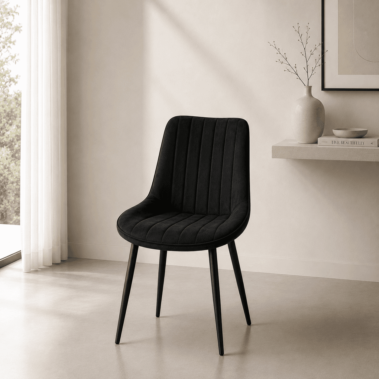 Silla Luxury Felpa Black