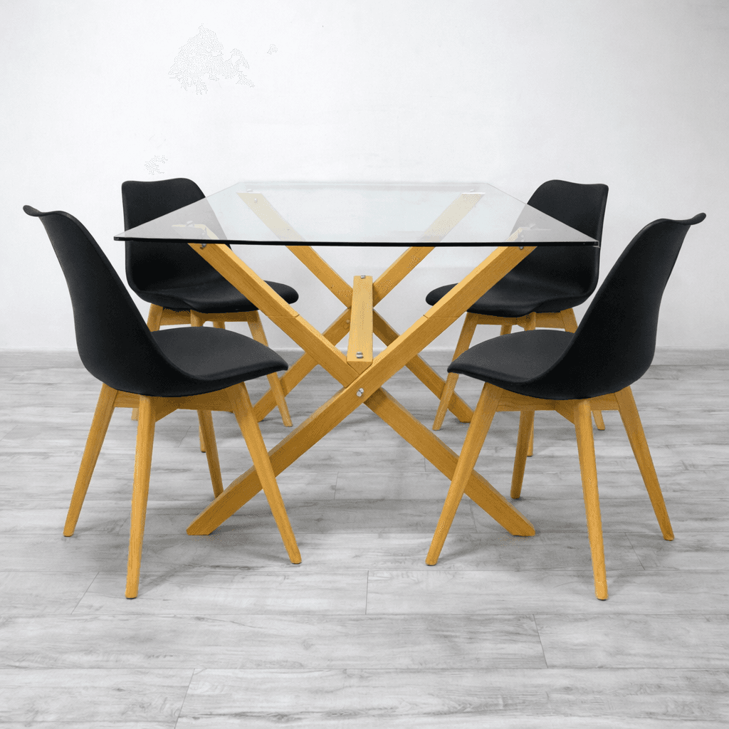 Mesa Medlock con 4 Sillas Tulip