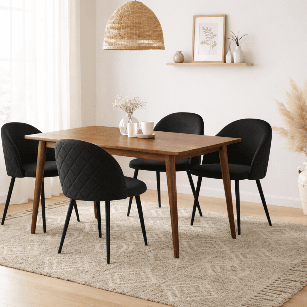 Mesa Vema Nordico con Sillas Tokio Black