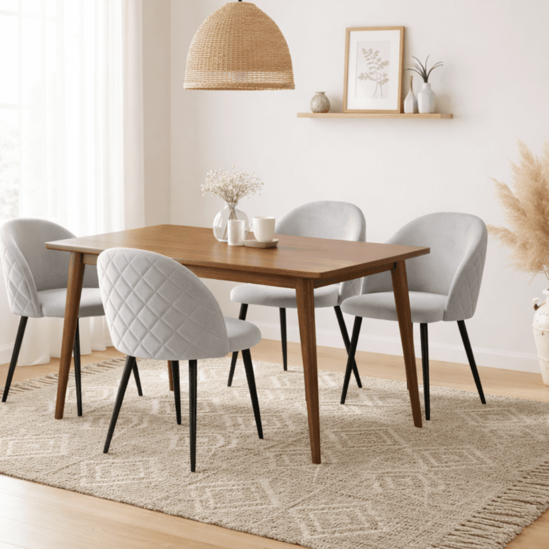 Mesa Vema Nordico con Sillas Tokio Black