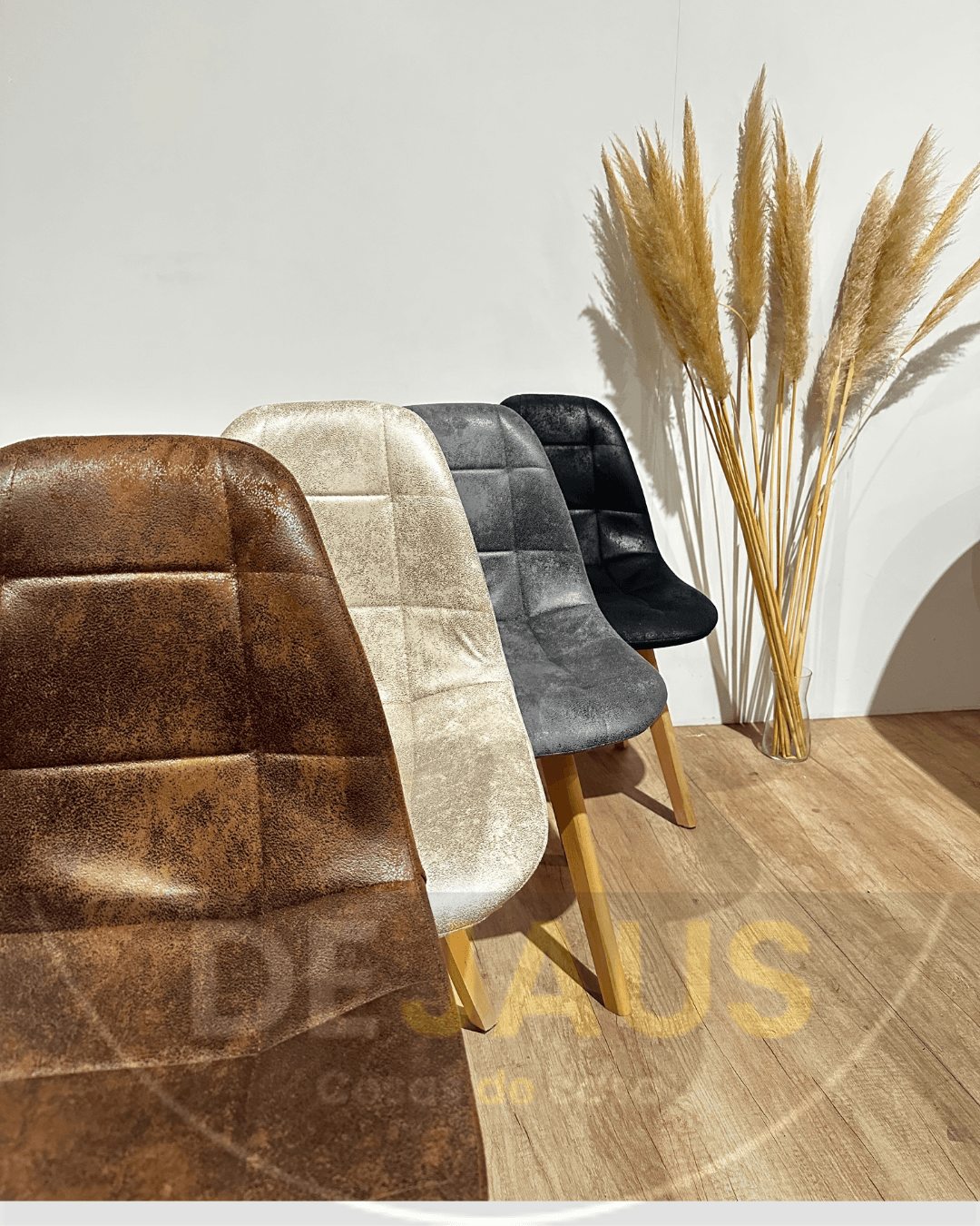 Set de 4 Silla Capitoné PU