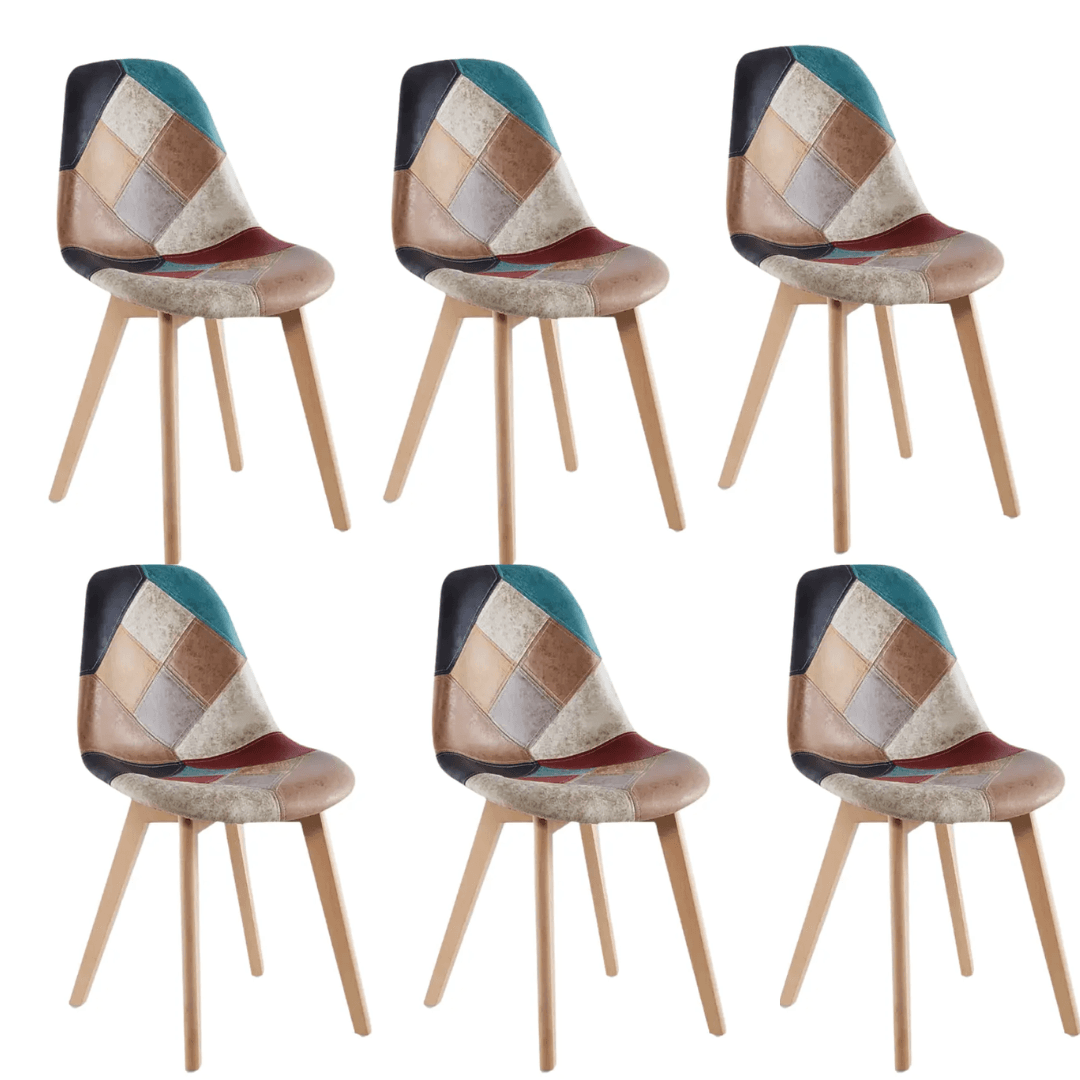 Packs 6 Sillas Patchwork DaVinci