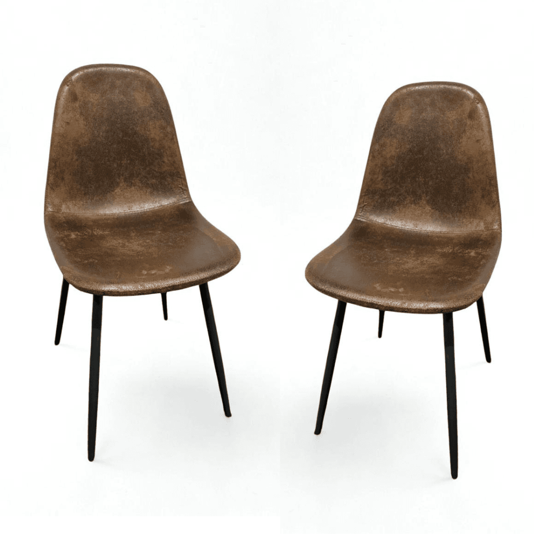 Set de 2 Sillas Milano PU Black