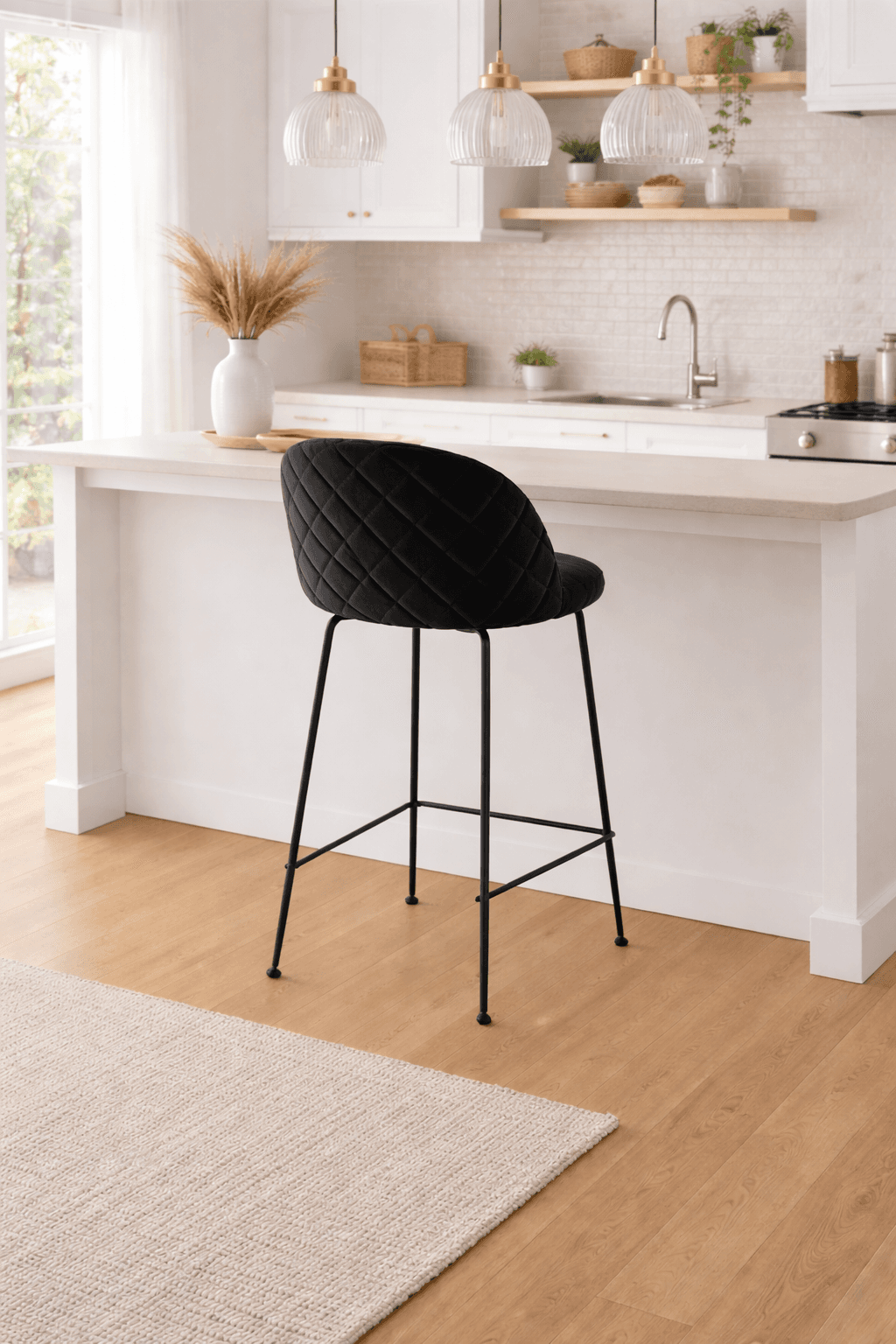 Taburete Tokio Felpa Black