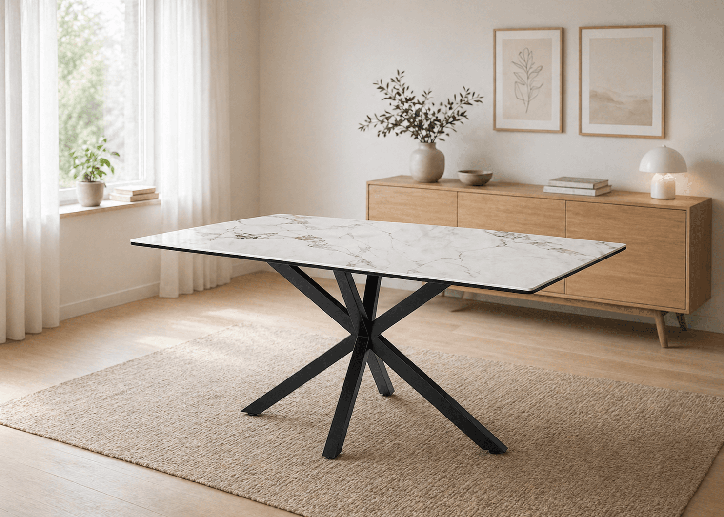 Mesa Warwick Rectangular Stone Black