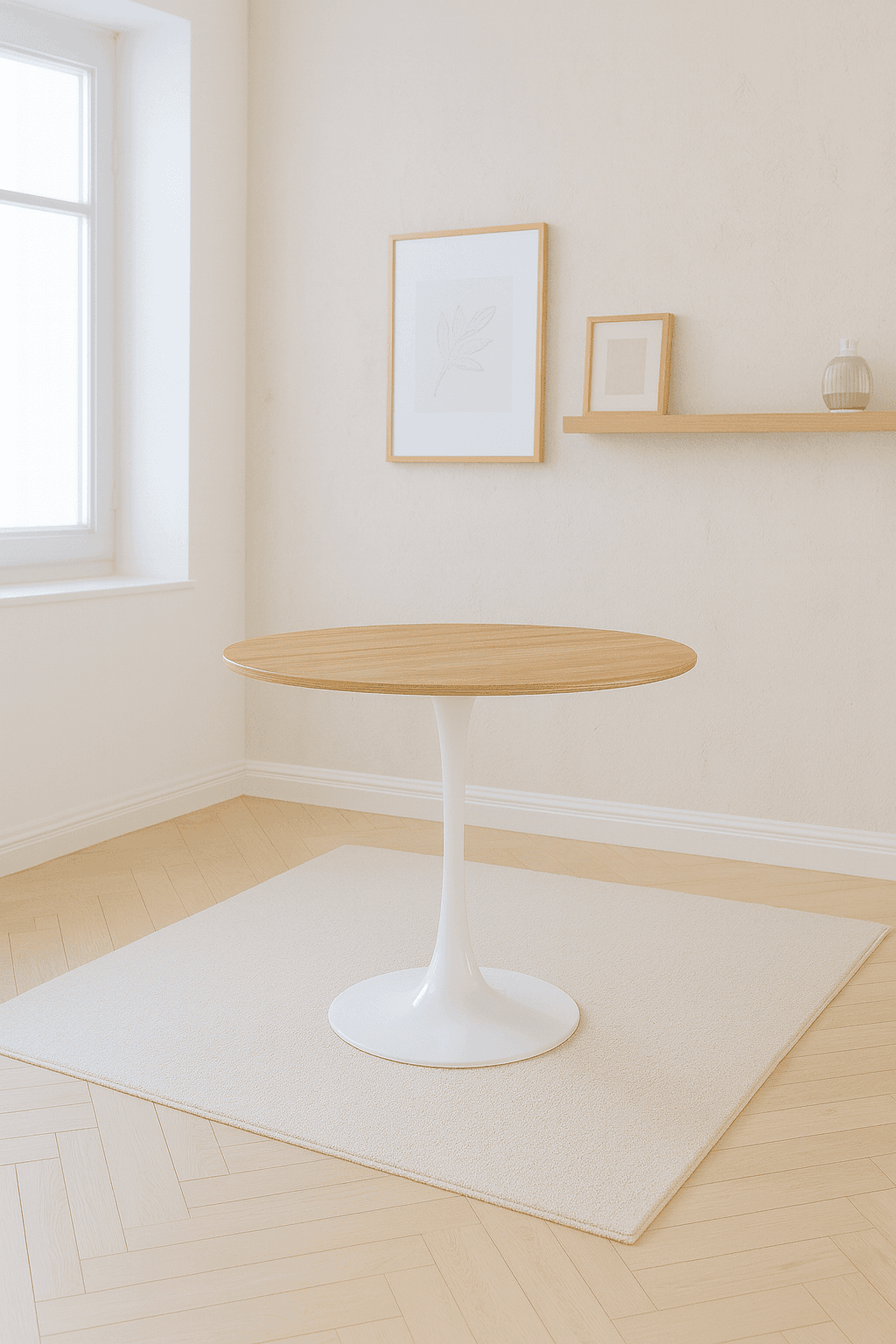 Mesa Tulip Madera Blanca