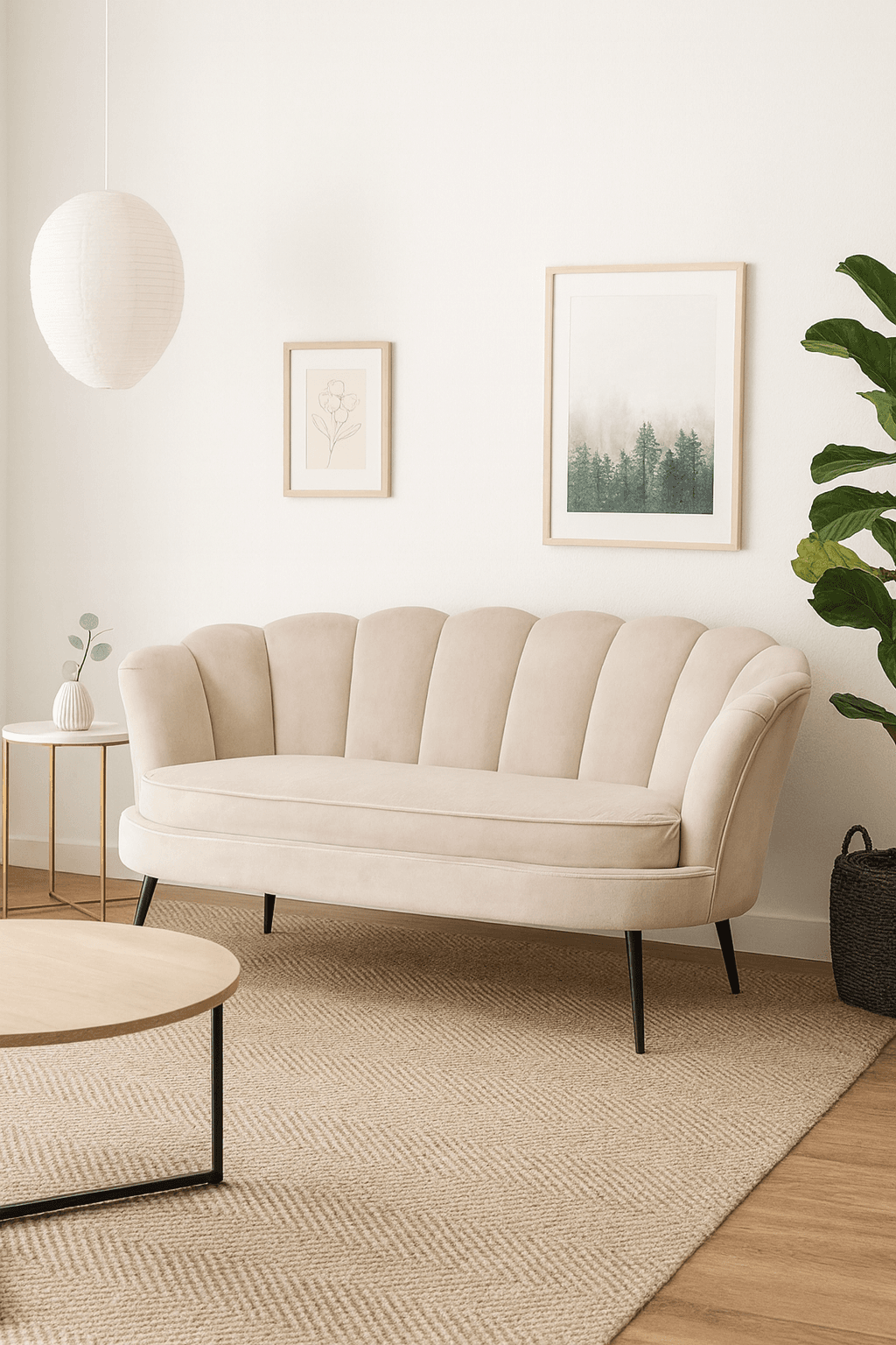 Sofa Corona 3 puestos Beige