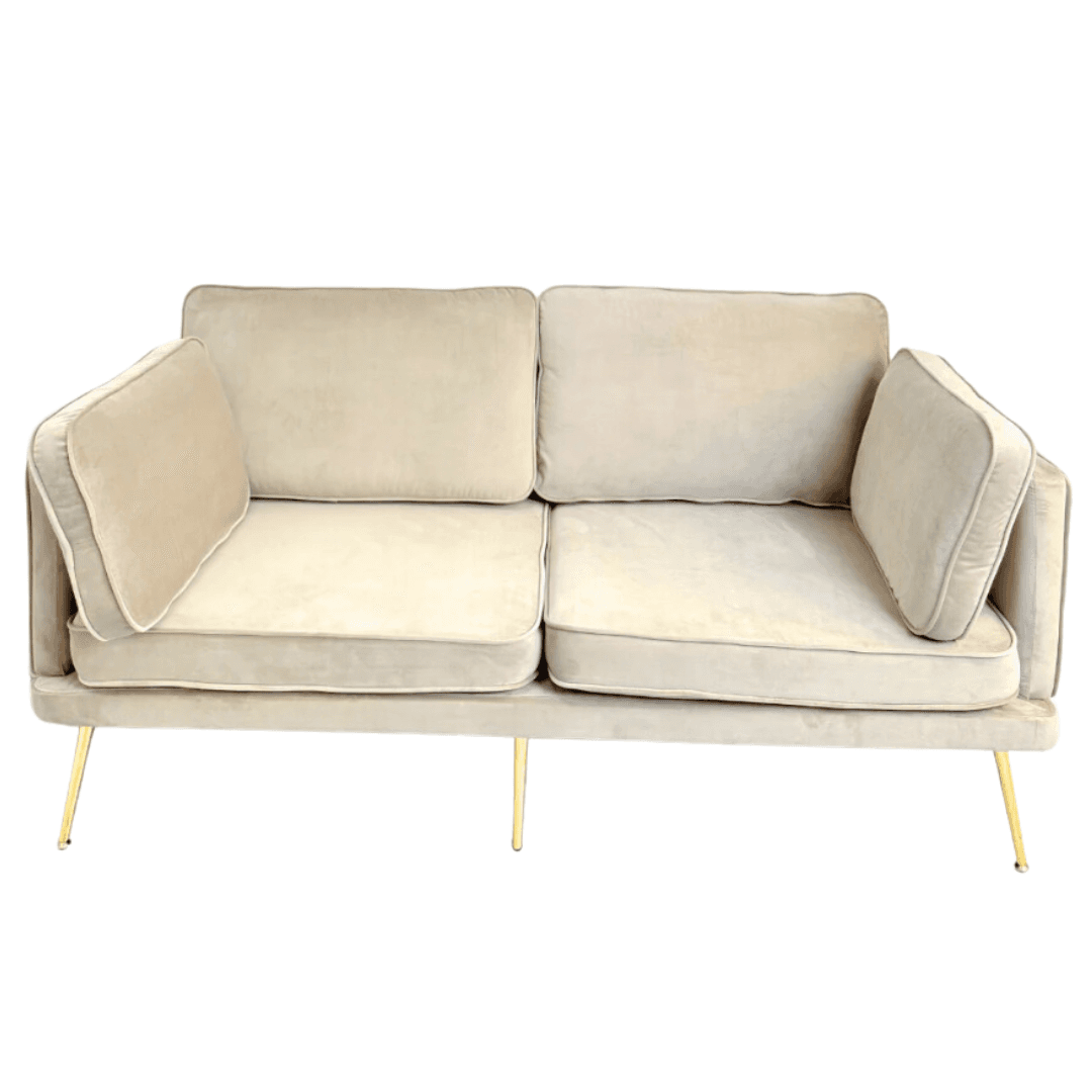 Sofa Pleasure Felpa Beige Gold