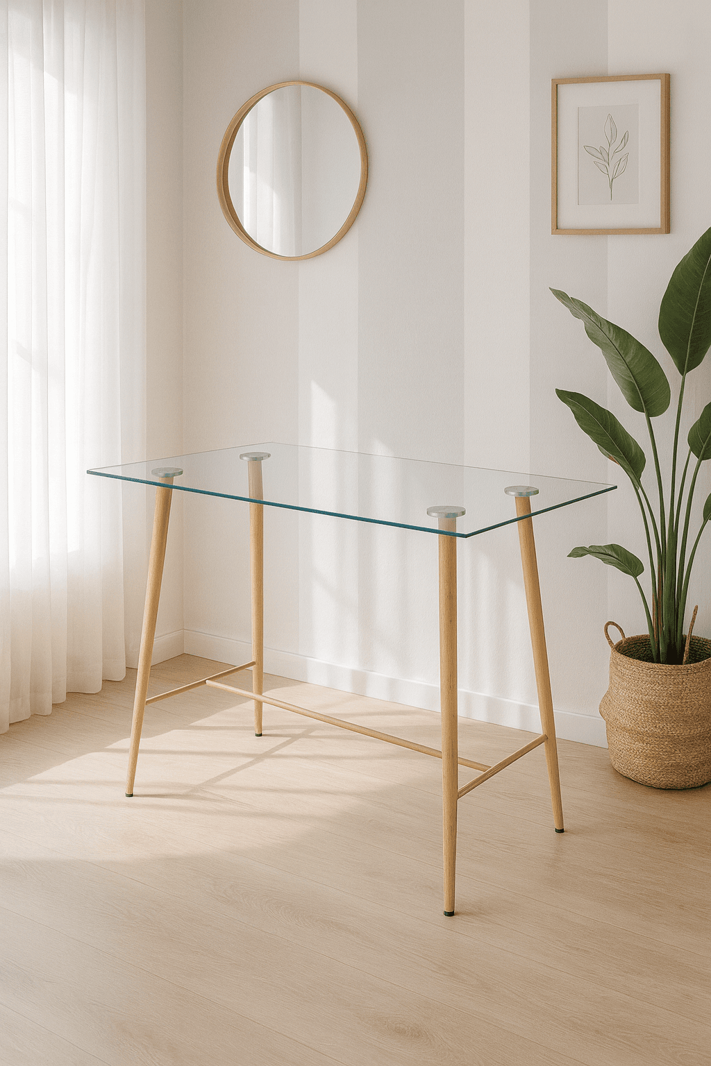Mesa Rectangular Lyon Bar Vidrio