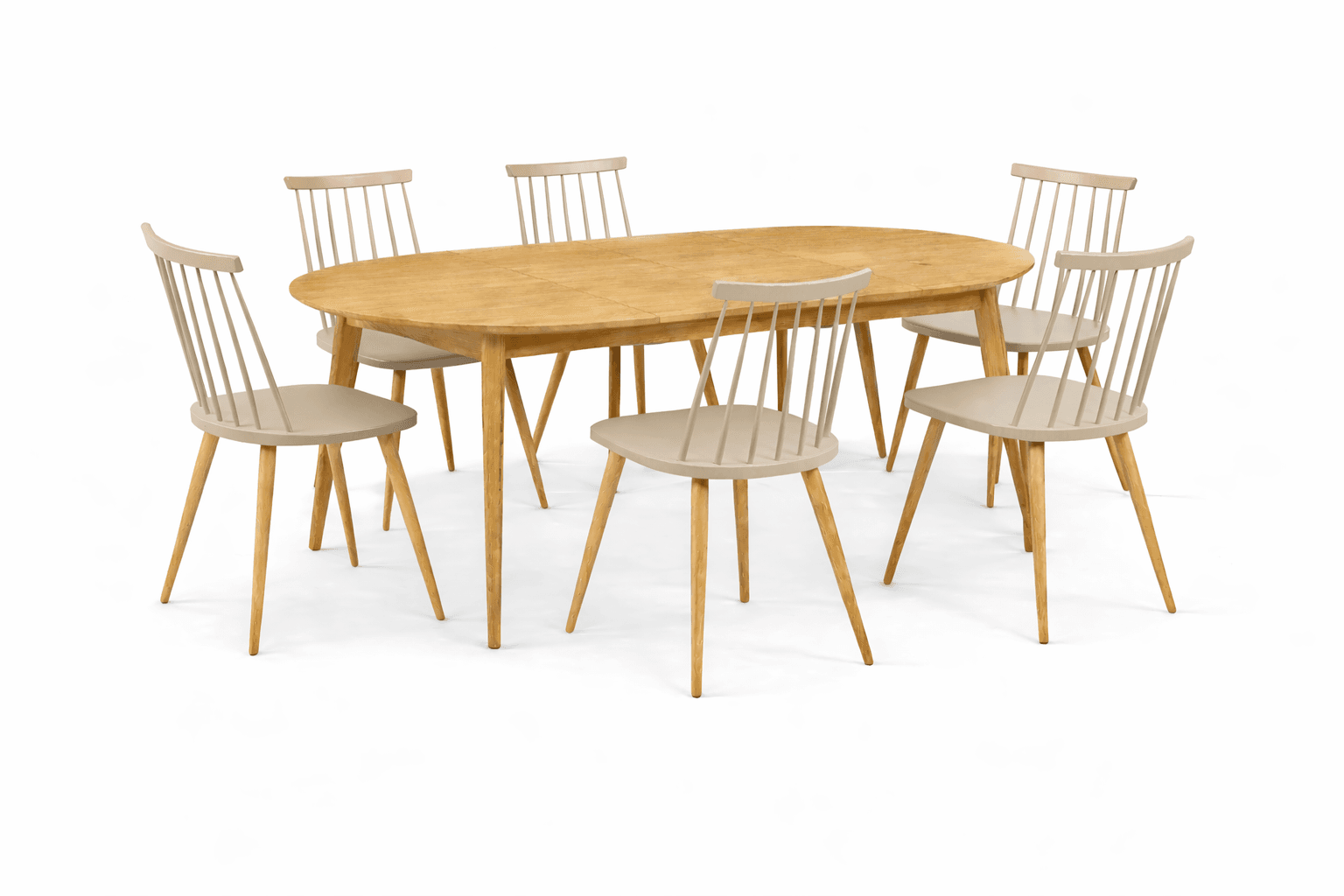 Comedor 6 Personas Mesa Expandible con Sillas Windsor Reims