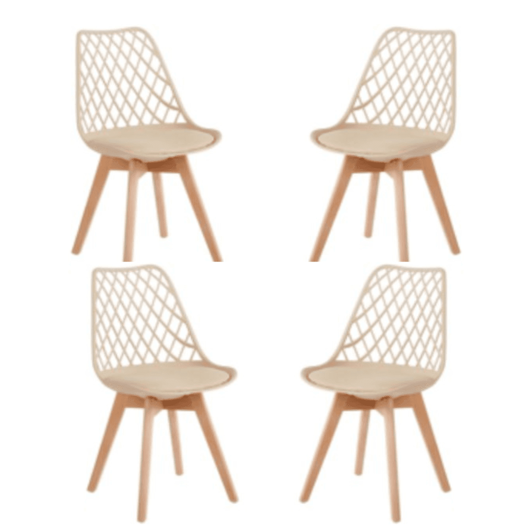 Pack 4 Sillas Tulip Mesh