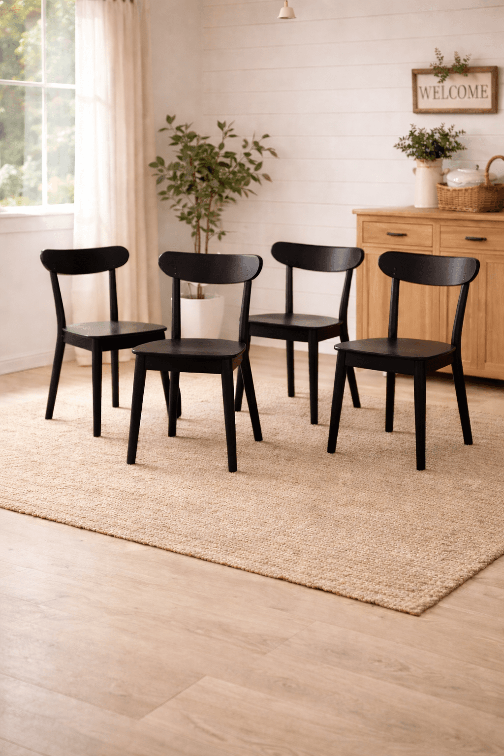 Pack x4 Silla Fresno de Madera