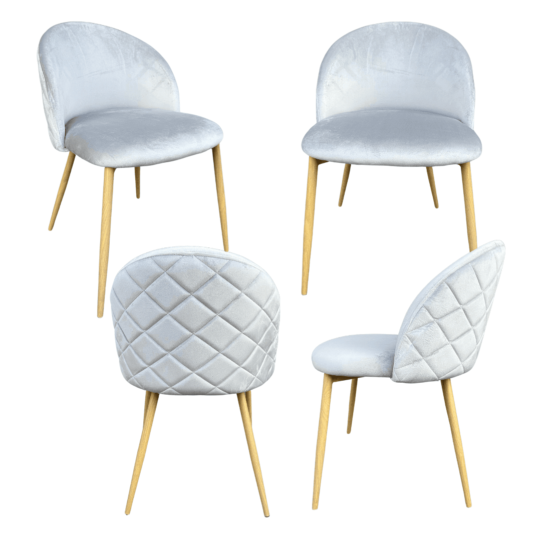 Pack de 4 Sillas Tokio Felpa Wood