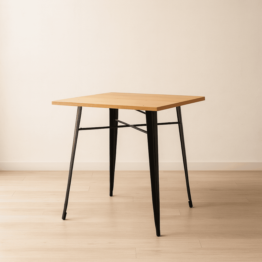 Mesa Tolix con Cubierta de Madera