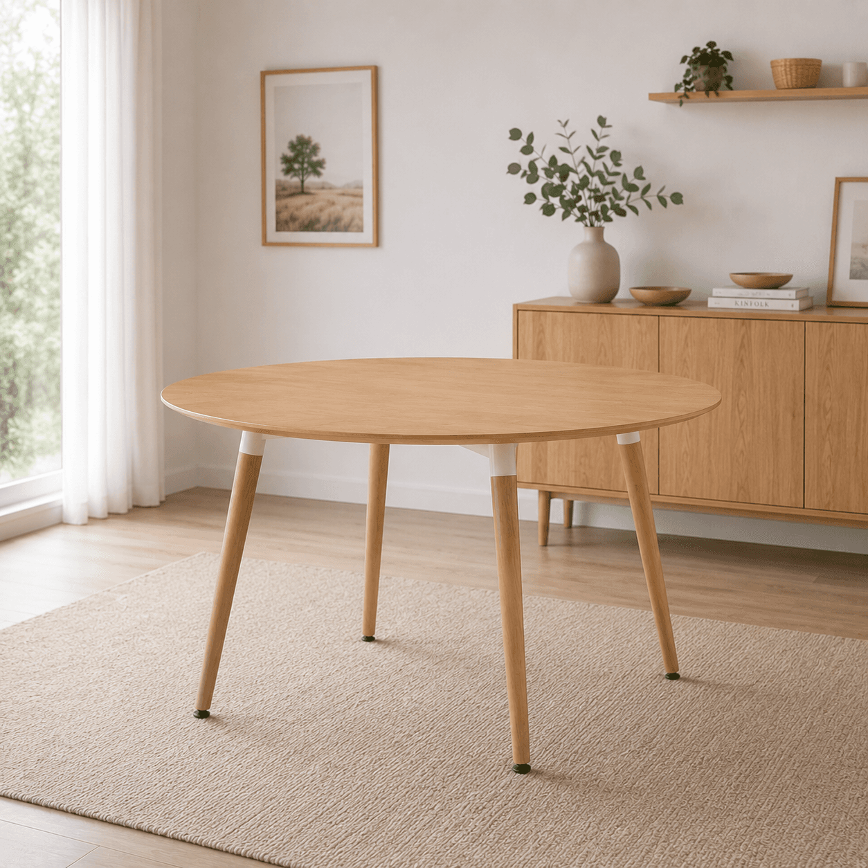 Mesa Eames Basic MDF Redonda