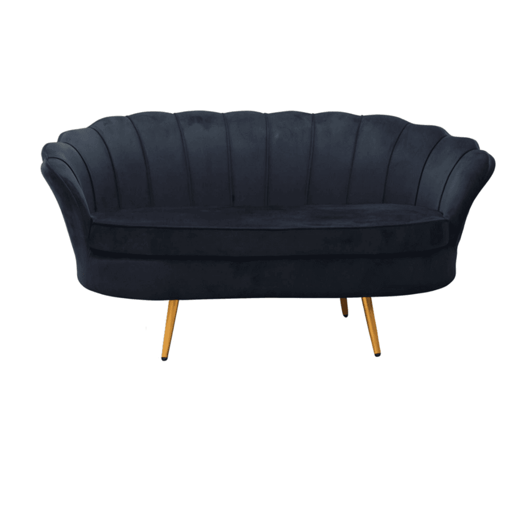 Sofa Corona 3 puestos Negro