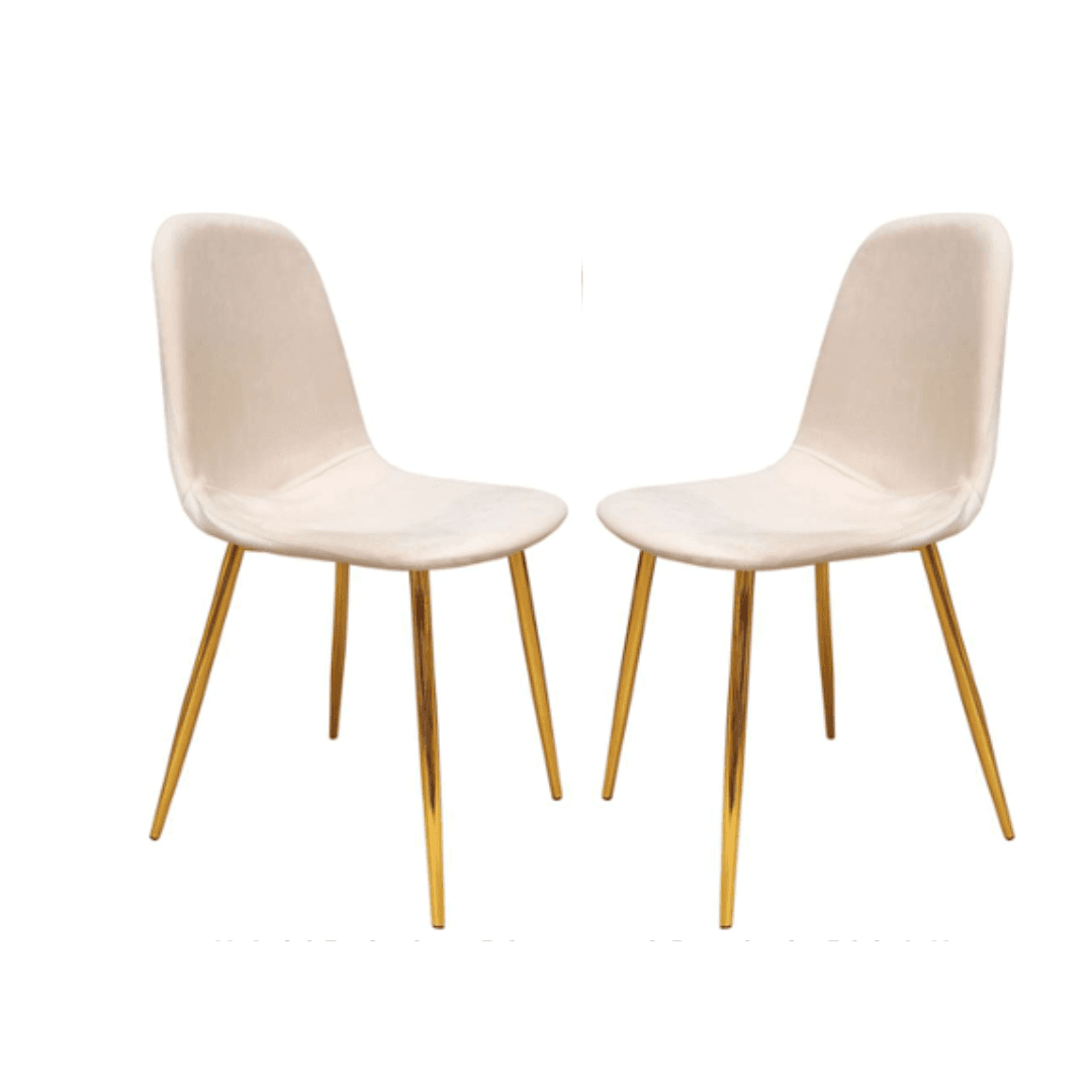 Pack de 2 Sillas Milano Felpa Gold