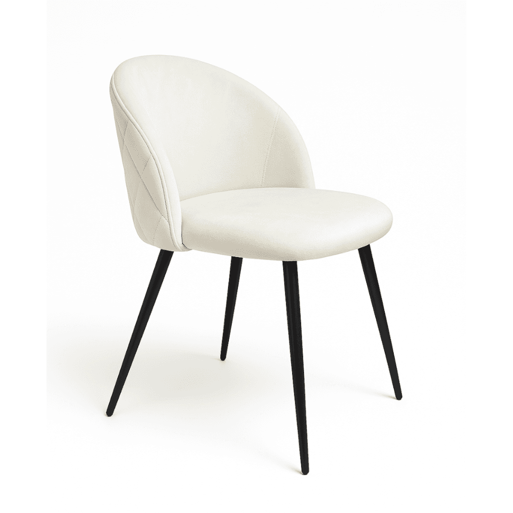 Comedor 4 personas Mesa Charles con Sillas Tokio Felpa Black