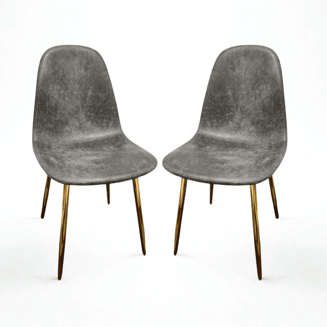 Pack de 2 Sillas Milano PU Gold