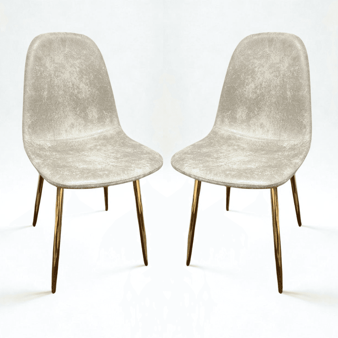 Pack de 2 Sillas Milano PU Gold