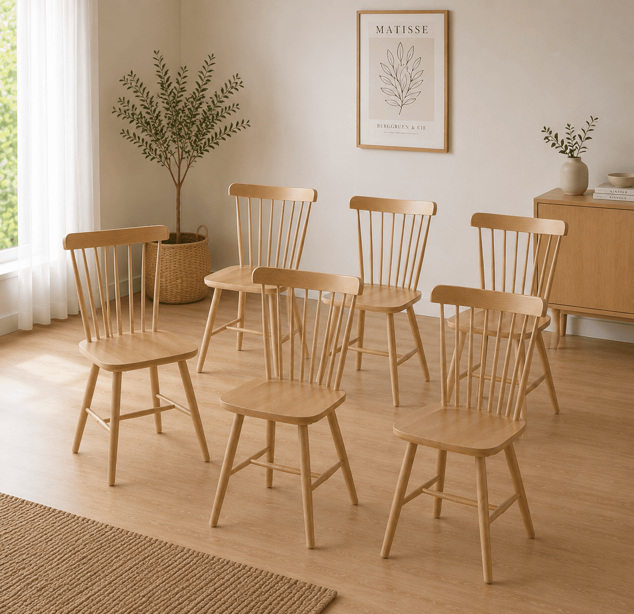 Pack x6 Sillas Windsor Madera
