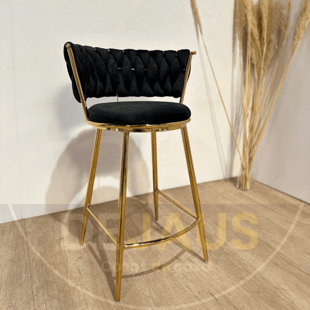 Taburete Mónaco Gold Fijo (66cm Altura al Piso)