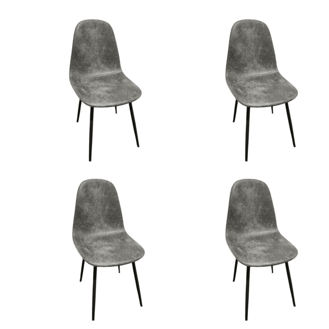 Set de 4 Silla Milano PU Black