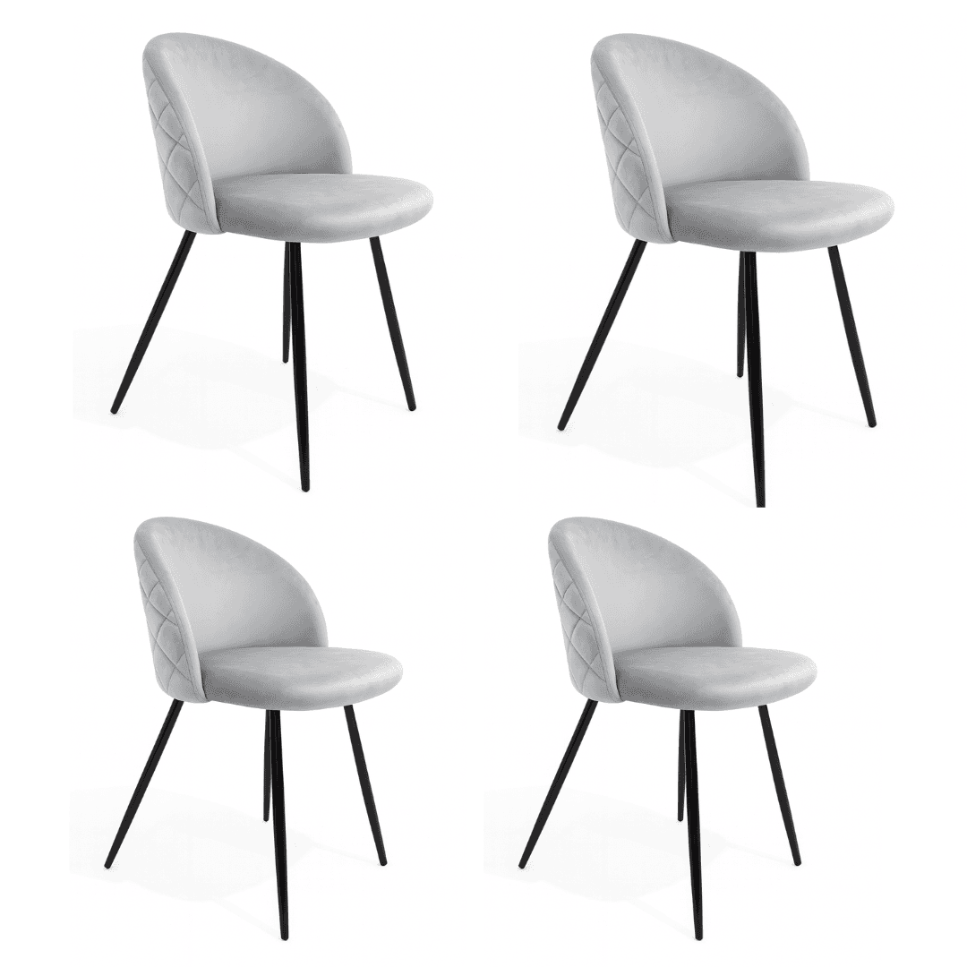 Packs 4 Sillas Tokio Felpa Black