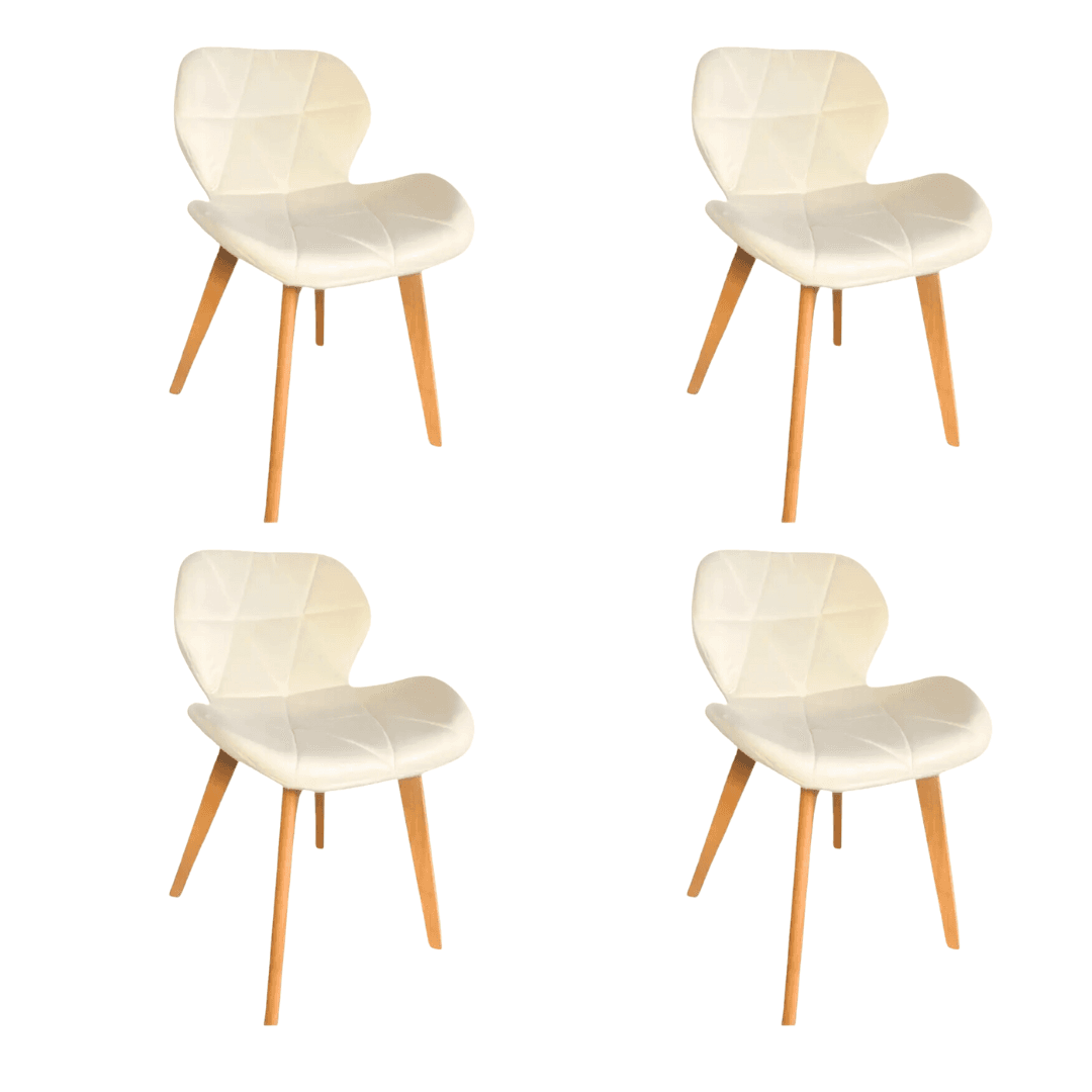 Pack x4 Silla Mariposa Felpa