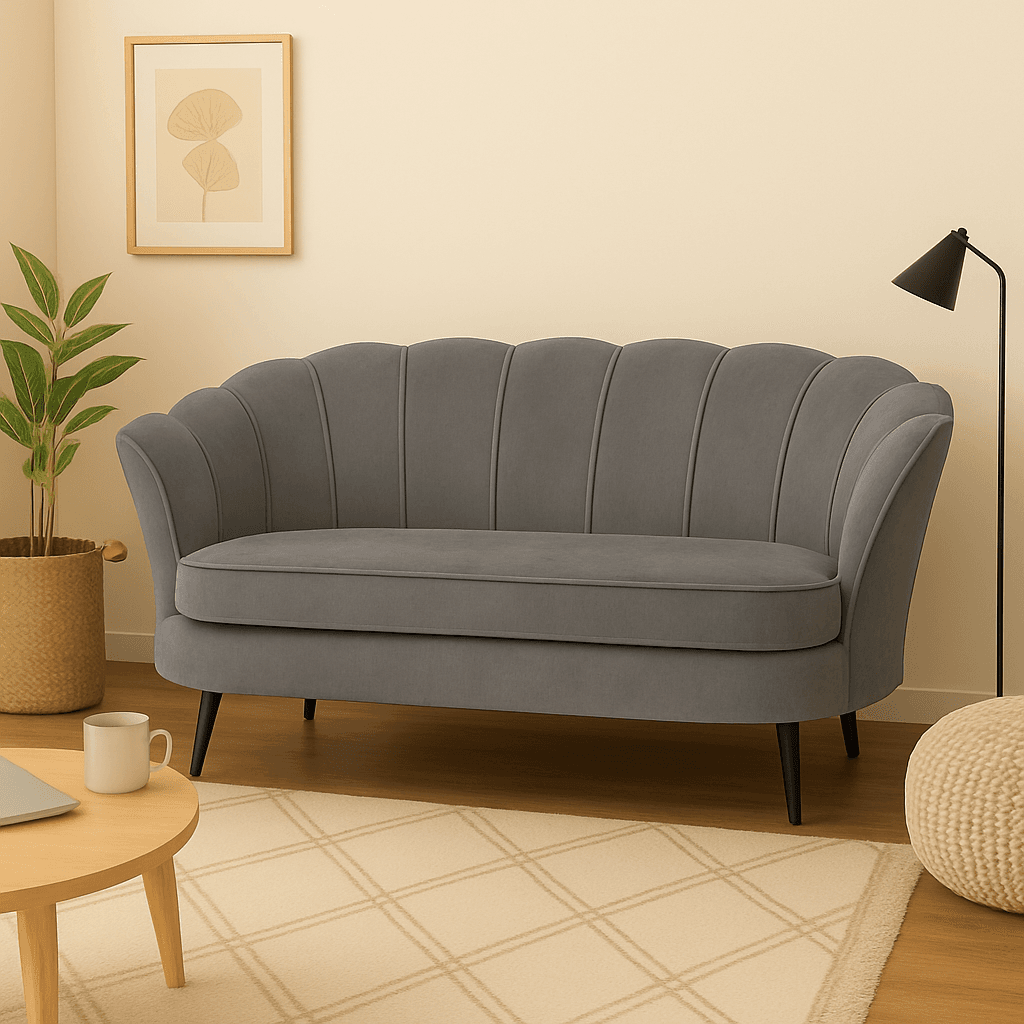 Sofa Corona 2 Cuerpos Gris