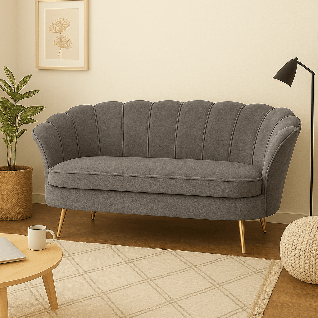 Sofa Corona 2 Cuerpos Gris