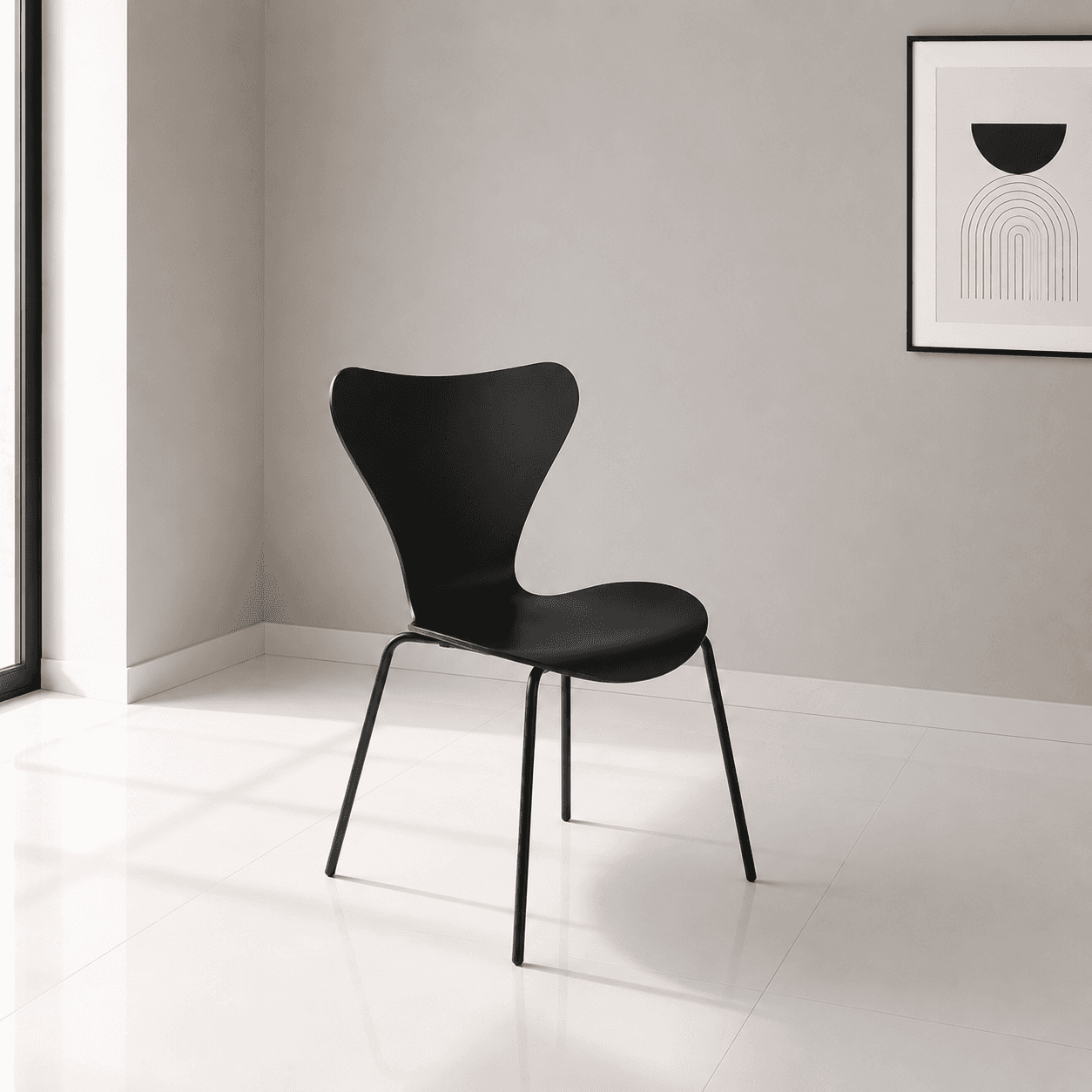 Silla Corazón Polipropileno Black
