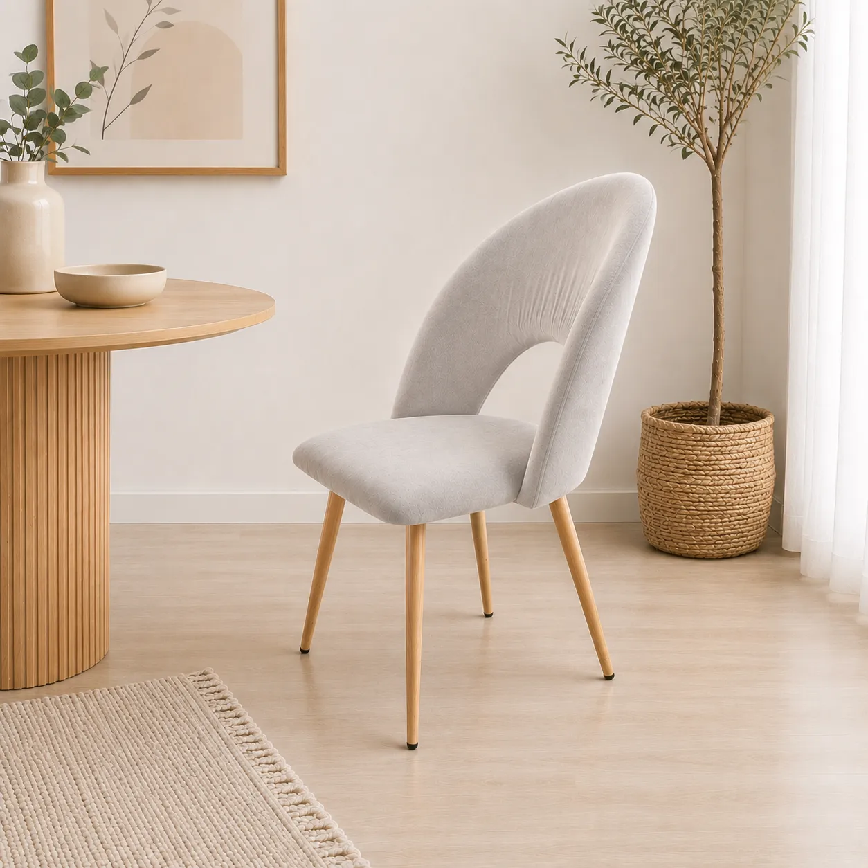 Silla Diana Felpa Wood