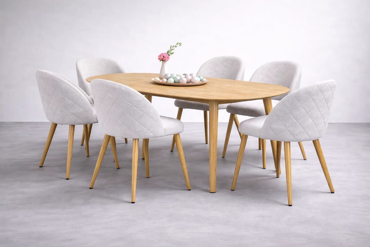 Mesa de Comedor Expandible wood 6 Sillas Tokio Lino Arpi Wood