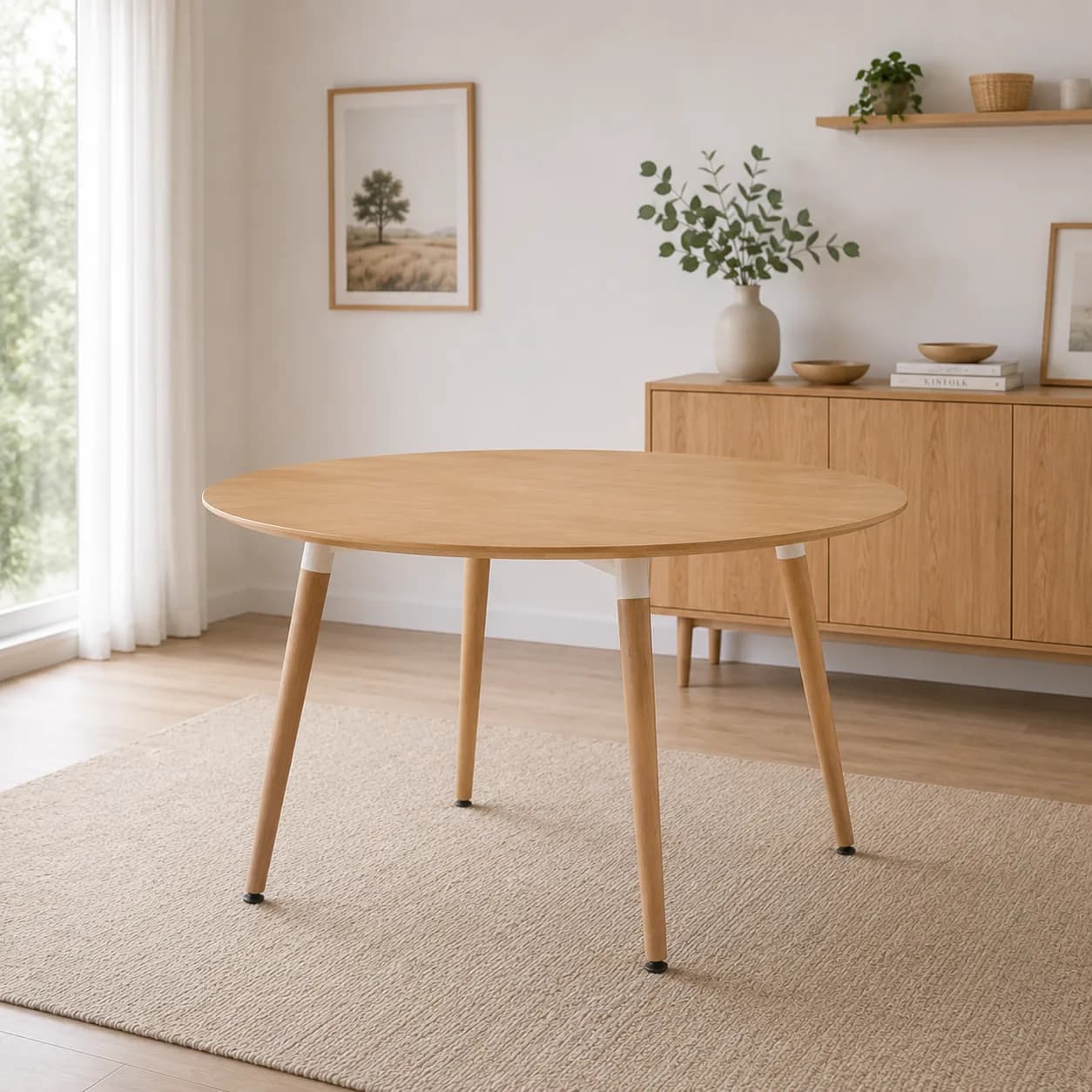 Mesa Eames Basic MDF Redonda