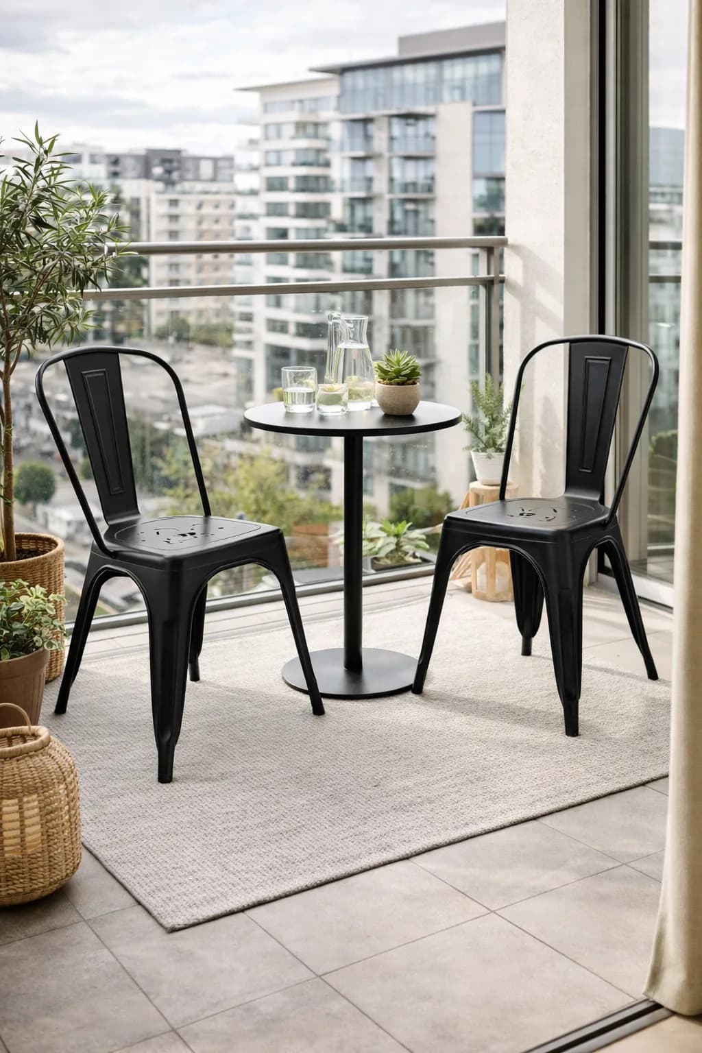 Set 2 Sillas Tolix Polipropileno Negro