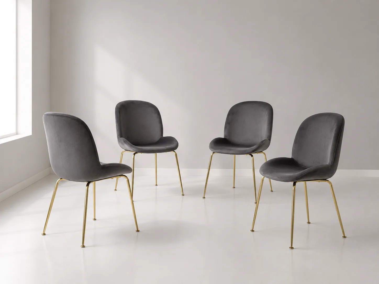 Pack de 4 Silla Beetle Gold - Comedores