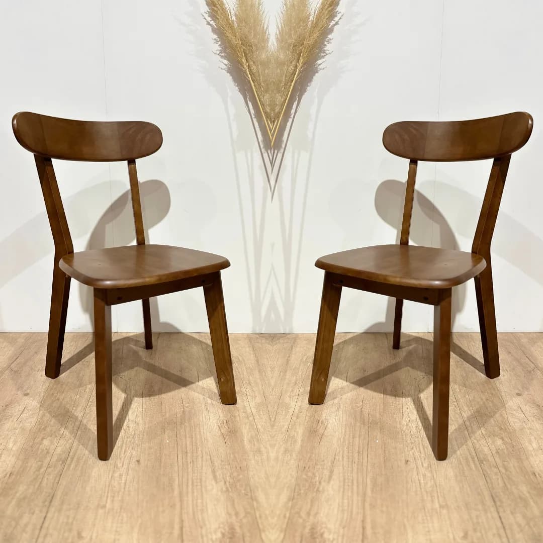 Set de 2 Silla Fresno de Madera