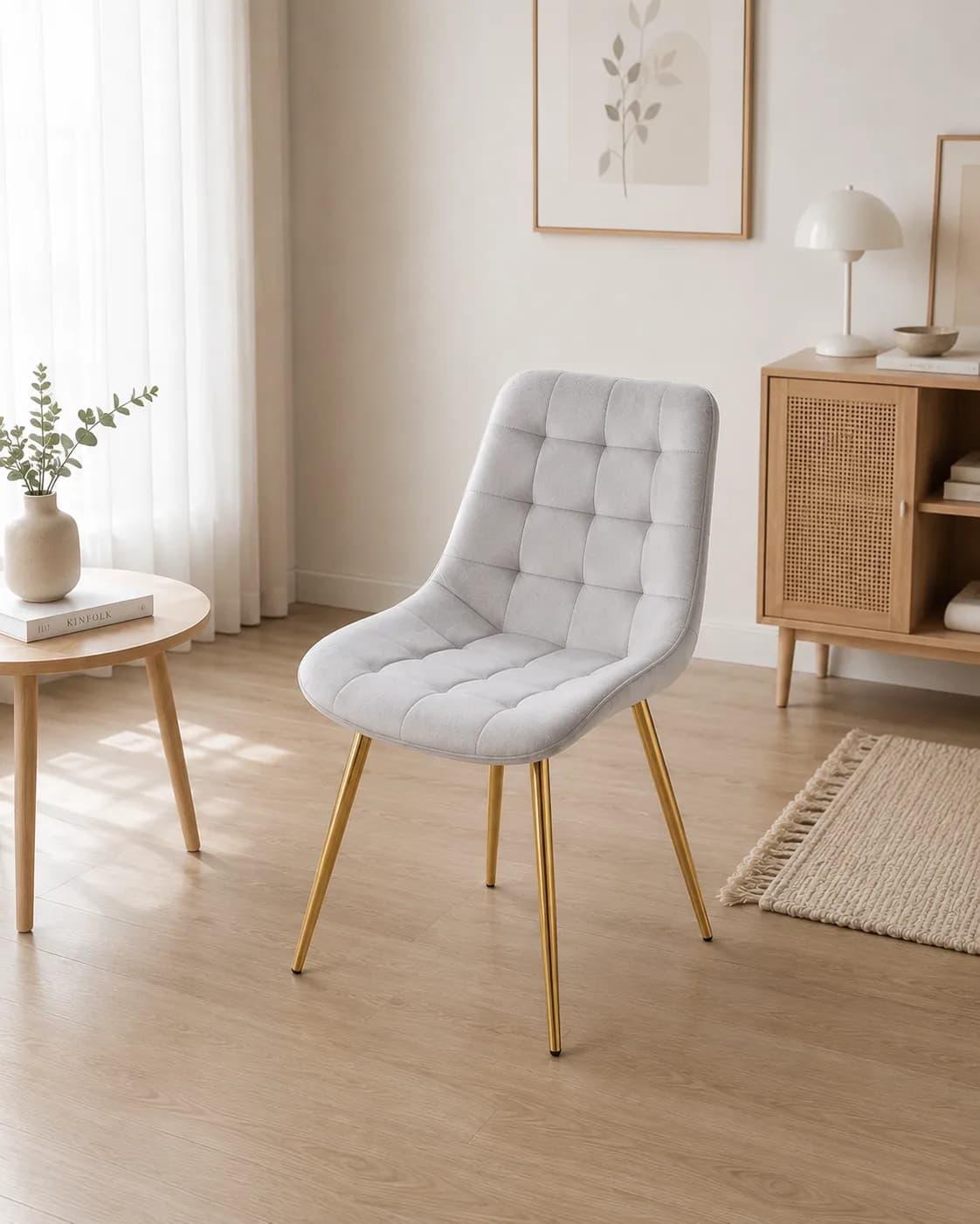 Set de 4 Silla Botón Gold