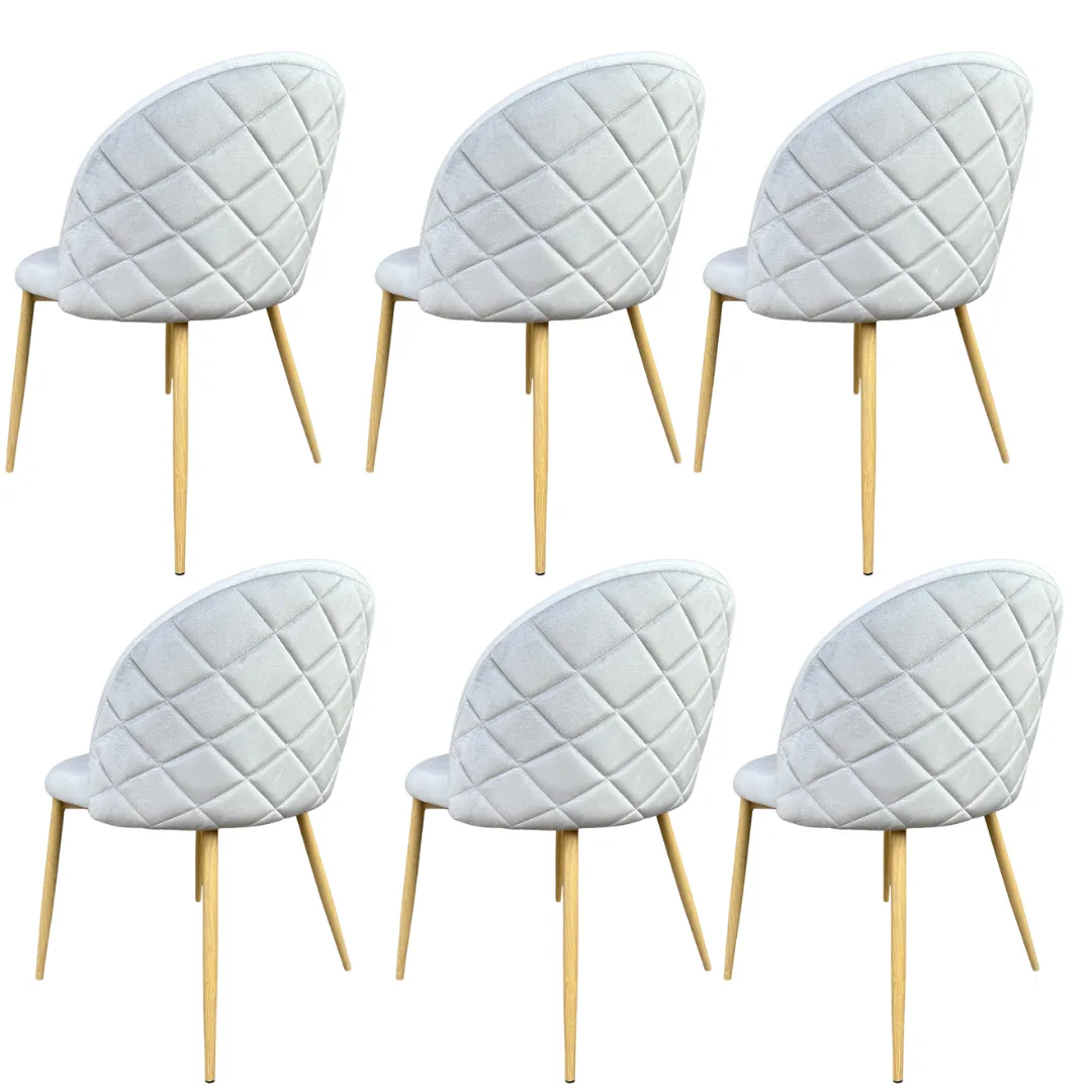 Set de 6 Sillas Tokio Felpa Wood